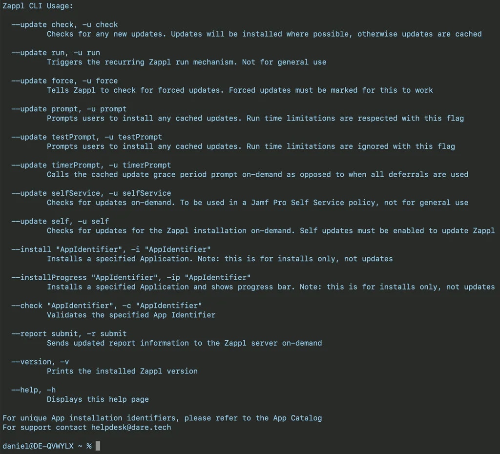 Command Line Terminal Help Page