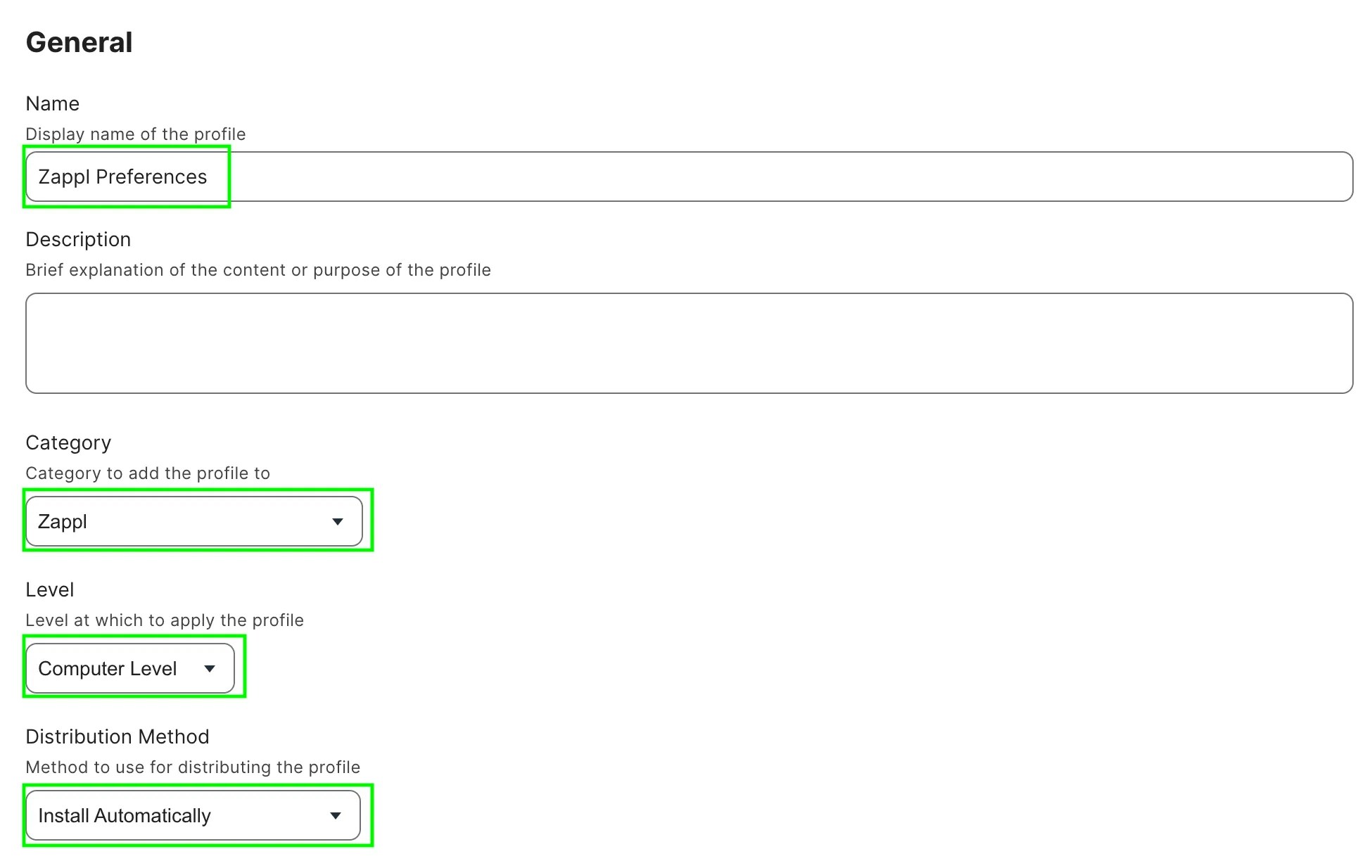 JSON Profile