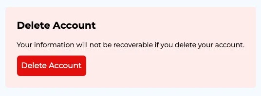 Portal Account Delete
