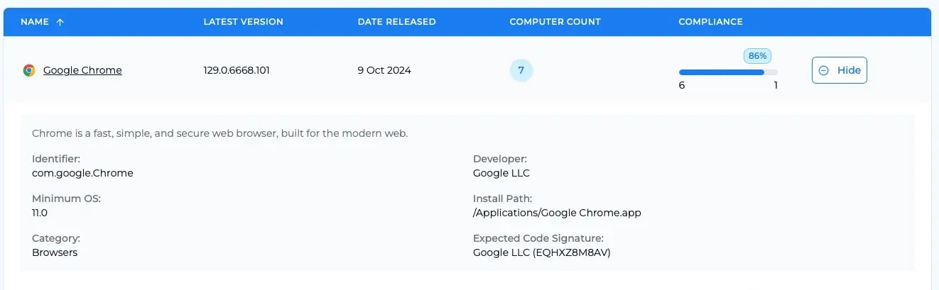 Portal Application Details