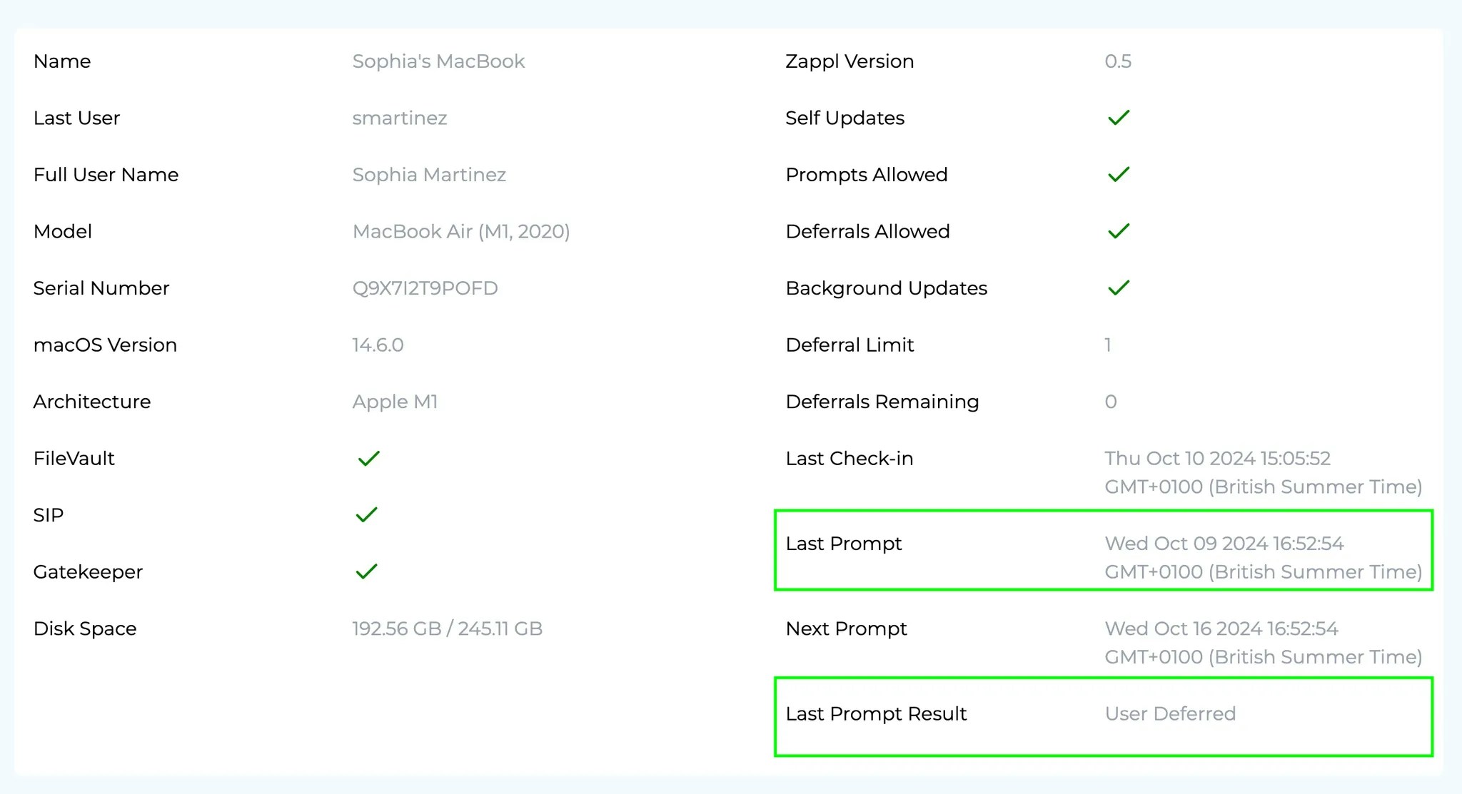 Portal Device Record Example