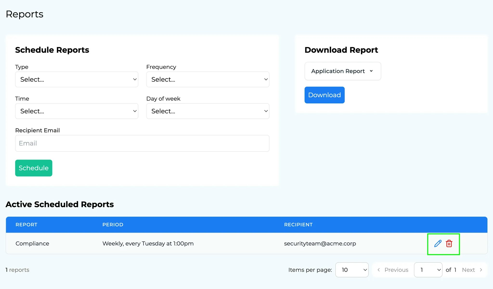 Portal Reports Modify
