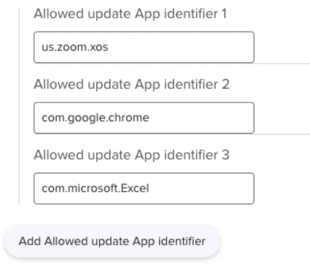 Allowed Updates