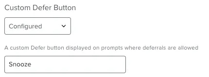 Custom Defer Button