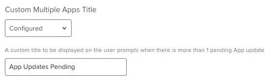Custom Multiple Apps Title