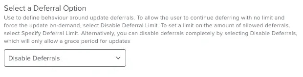 Disable Deferrals