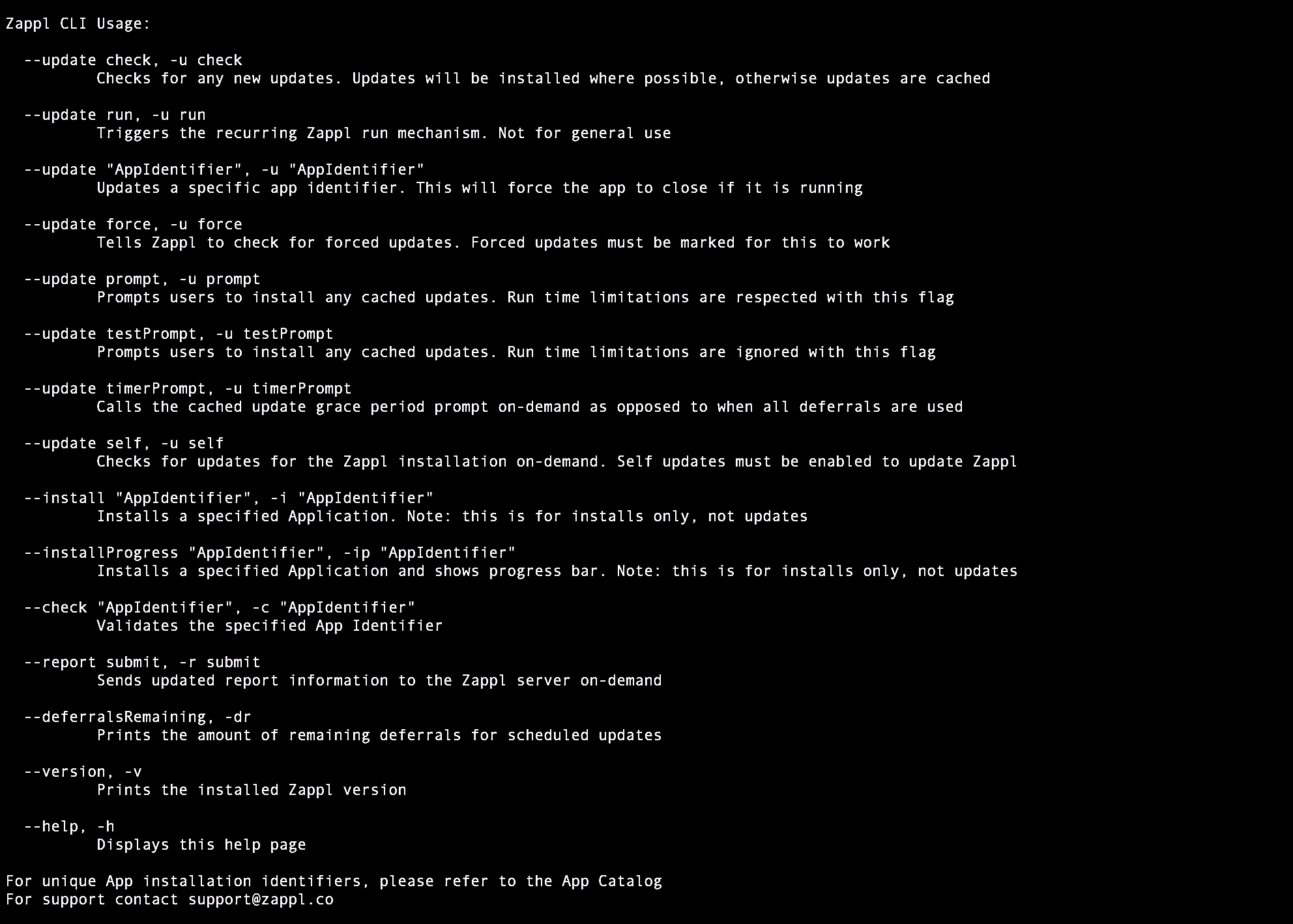 Command Line Terminal Help Page