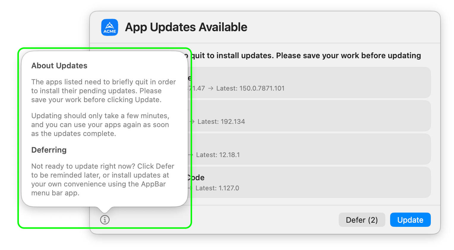 Initial Prompt Info Popover