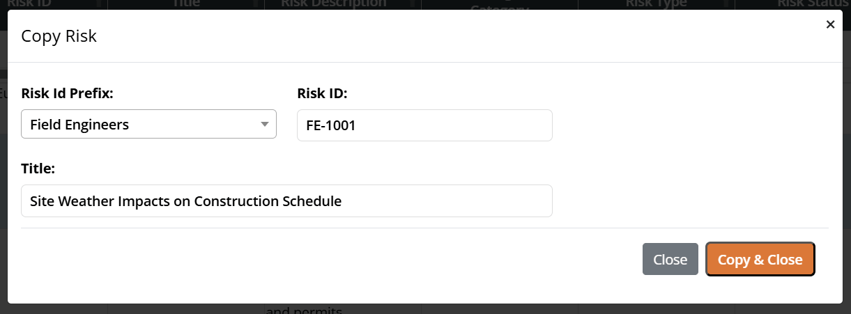 Risk Register