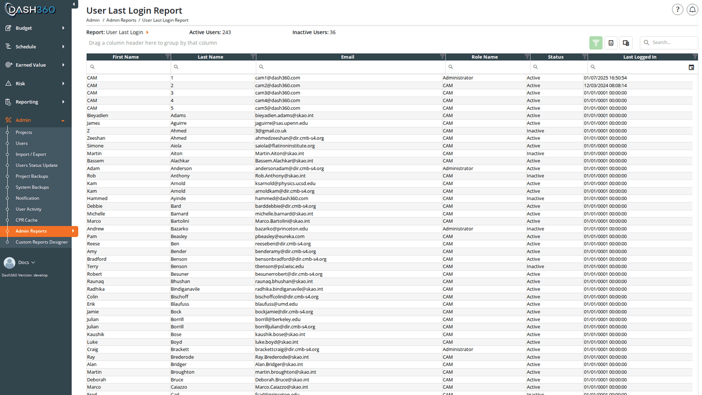 Admin Reports