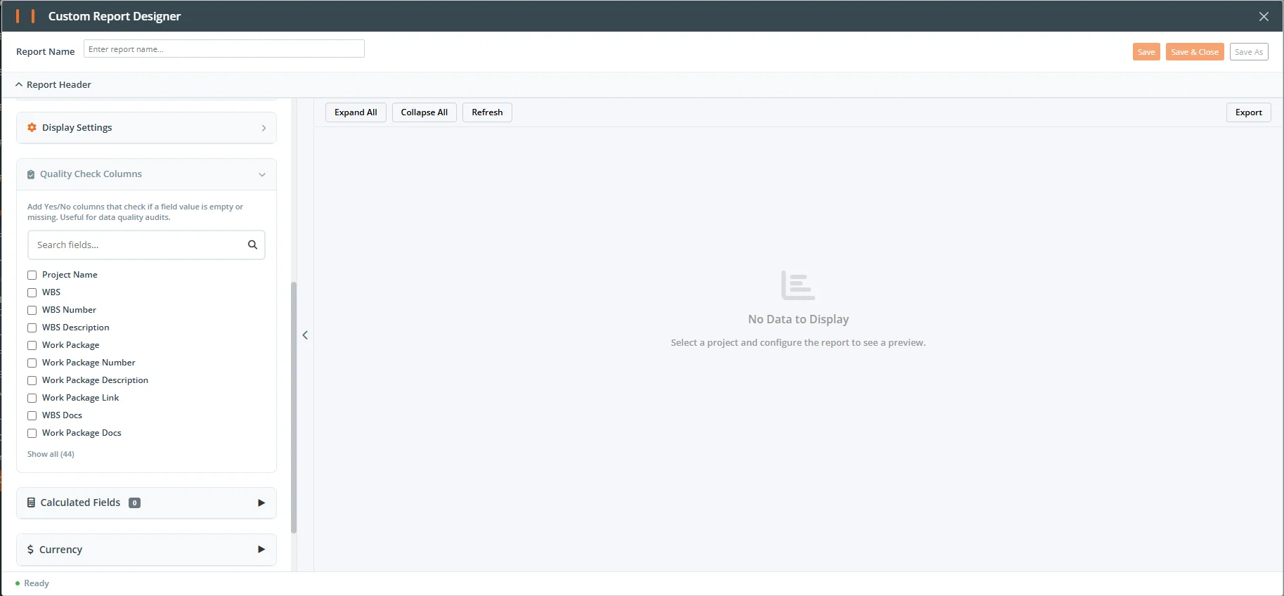 Quality Check columns adding Yes/No completeness columns
