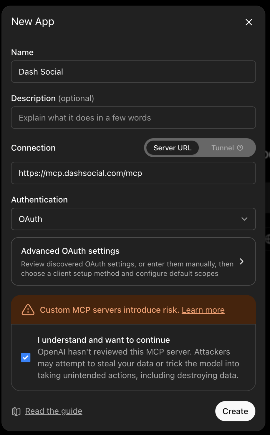 Chatgpt Create App Page