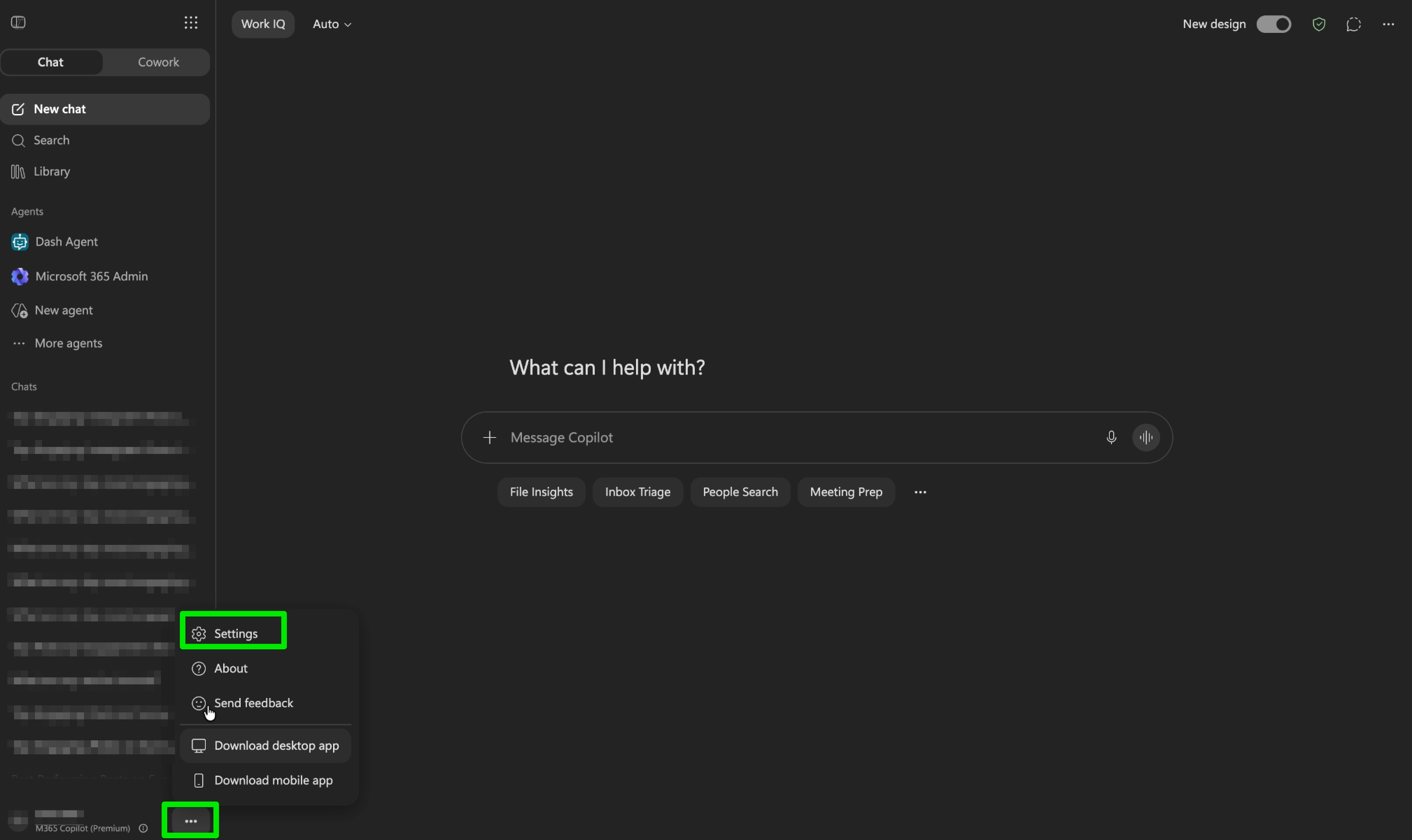 Microsoft 365 Copilot settings