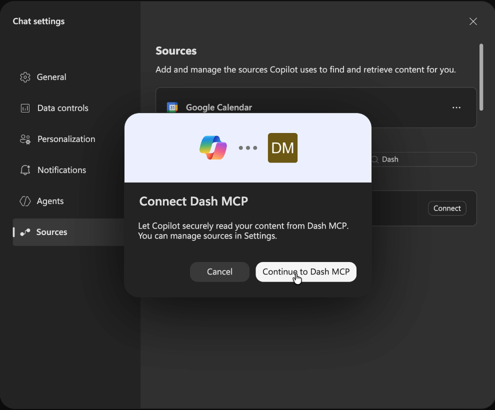 Connect to Dash Social MCP