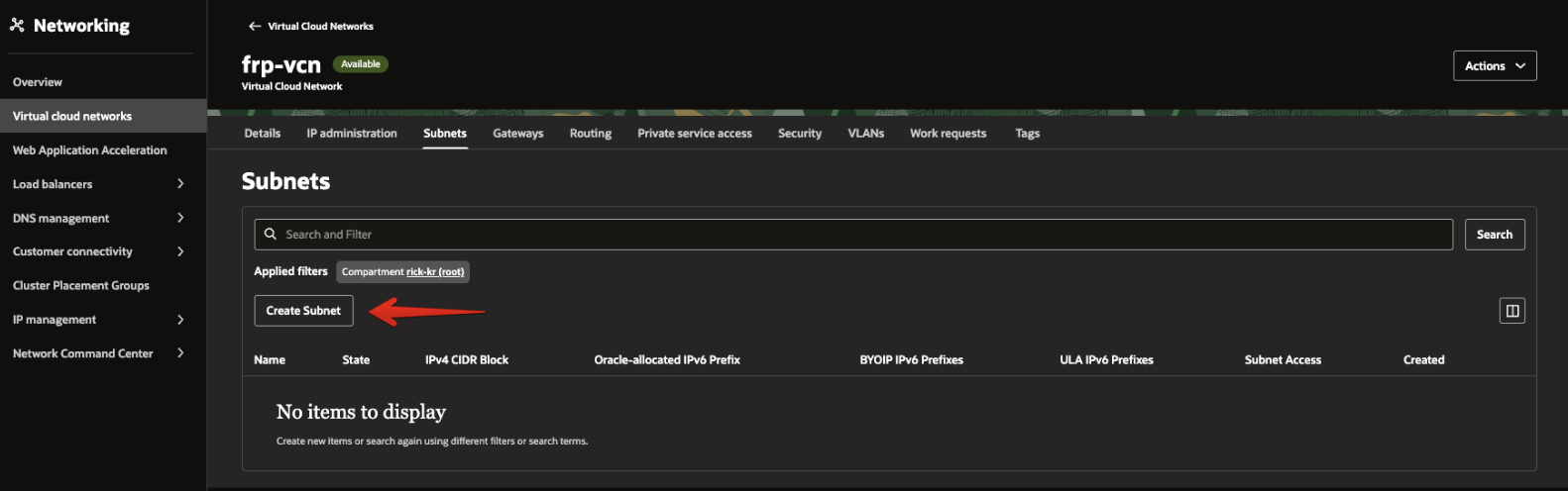 Picture 10. Start creating the public subnet