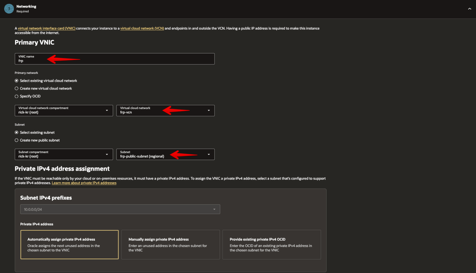 Picture 20. Select the existing data-relay-vcn and data-relay-public-subnet