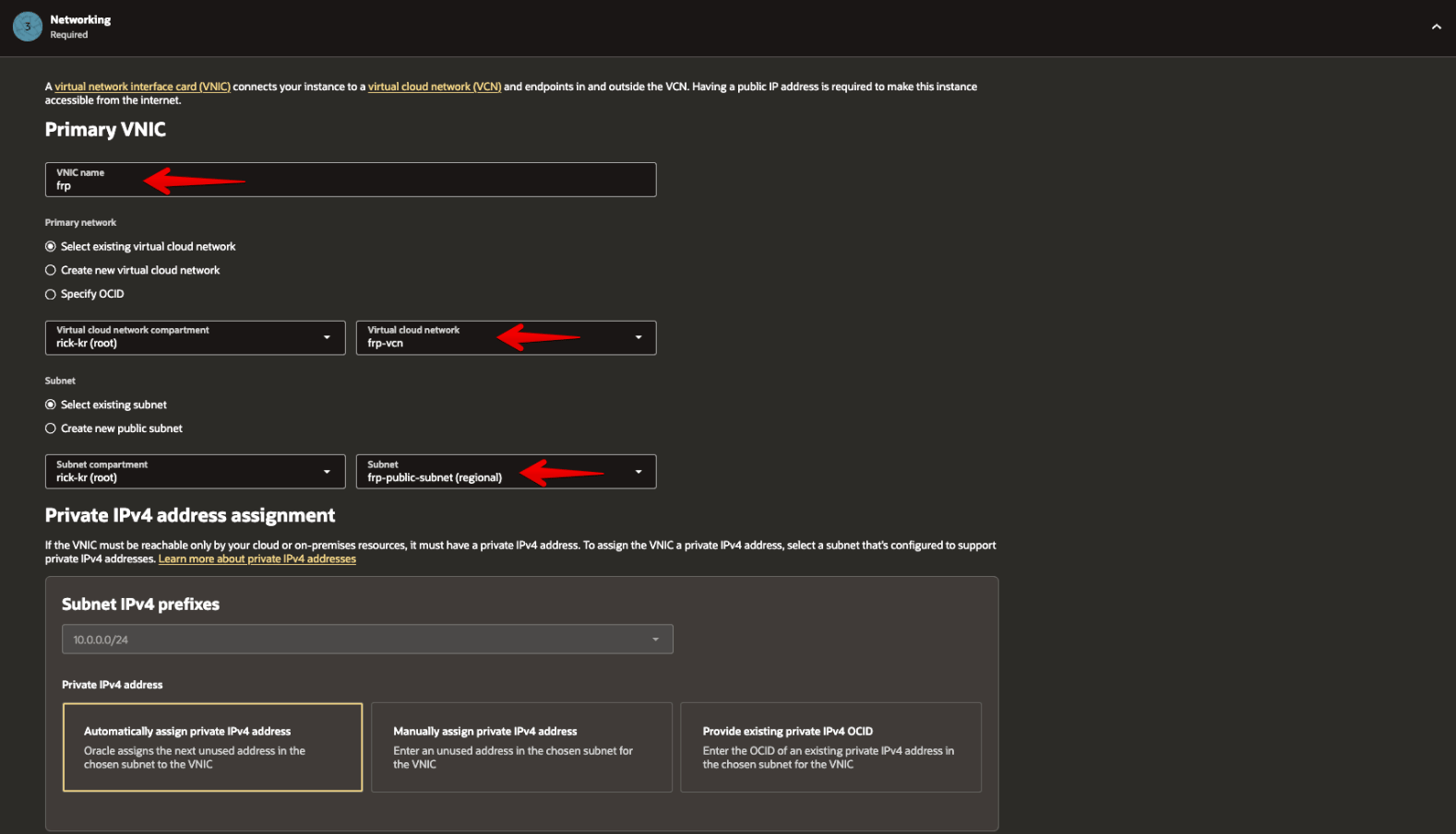 Picture 20. Select the existing data-relay-vcn and data-relay-public-subnet