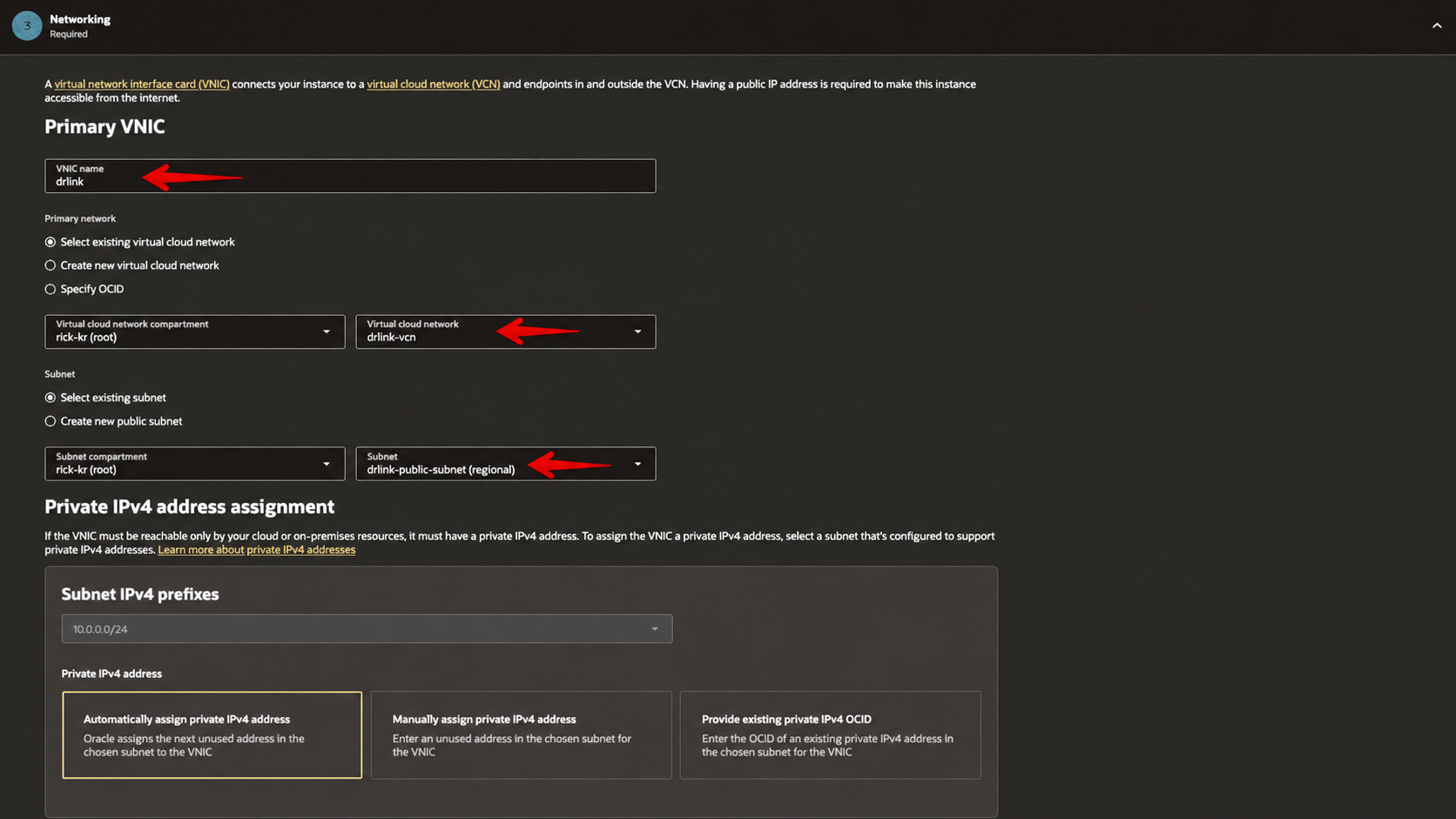 그림 20. 기존 data-relay-vcn과 data-relay-public-subnet 선택