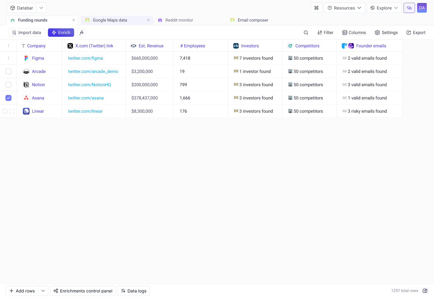 Tables - Databar Docs