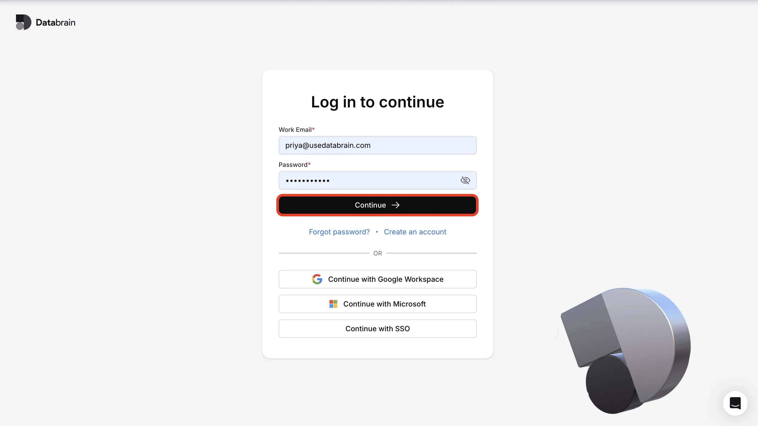 Sign-in page