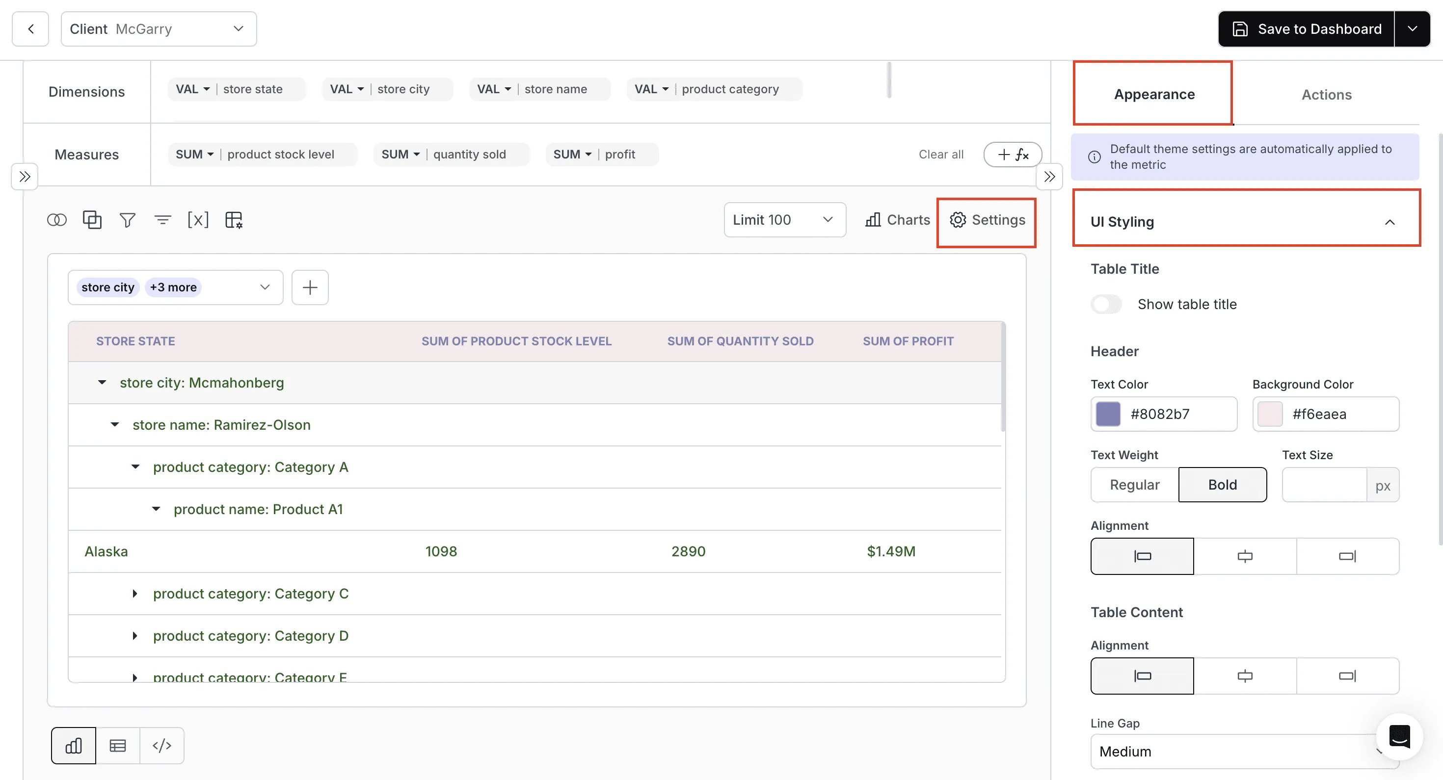 Pivot Table V3 Styling