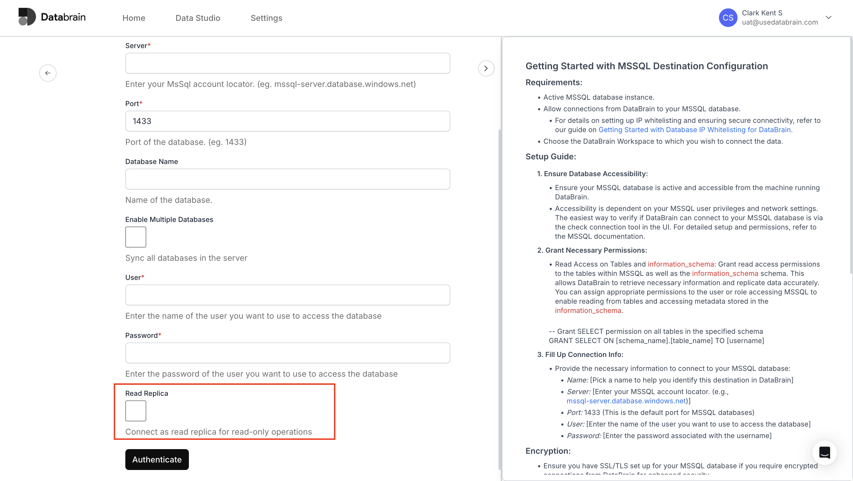 MSSQL Read Replica Flag