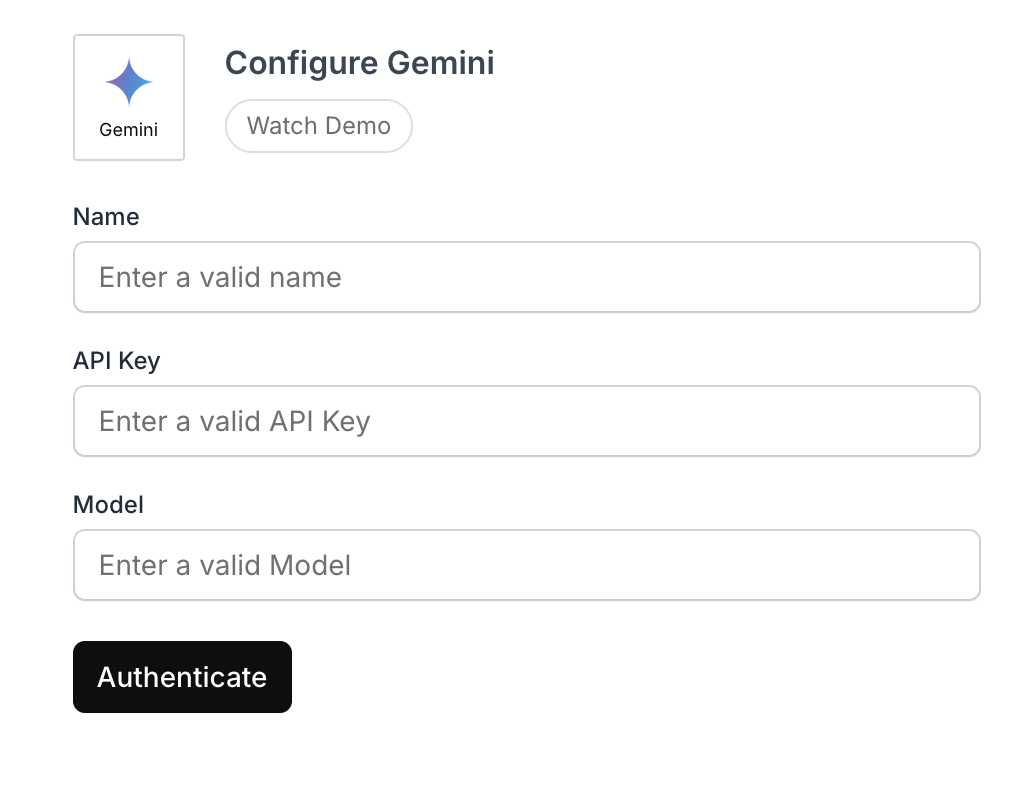 Configure Gemini