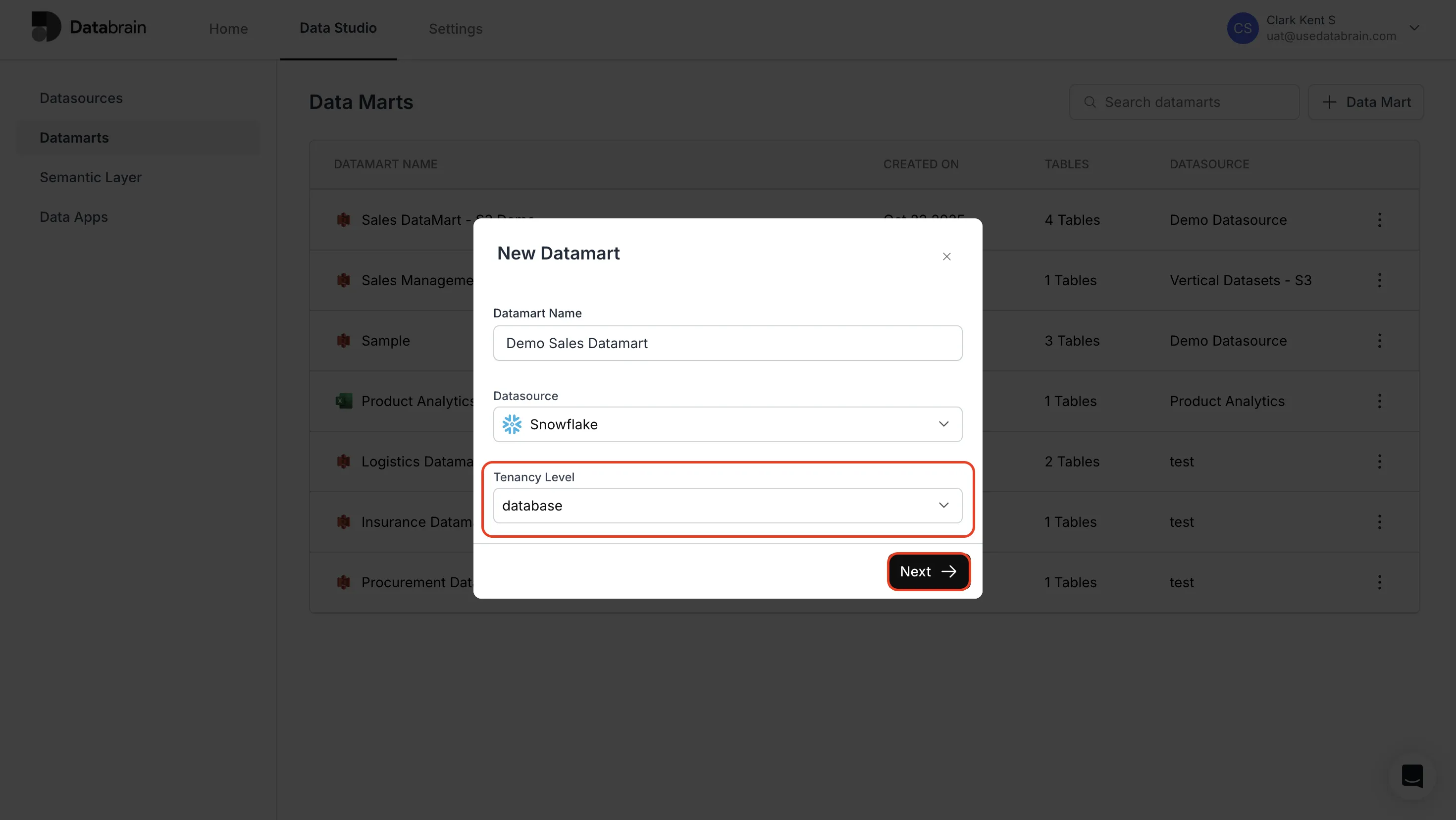 Configure Datamart