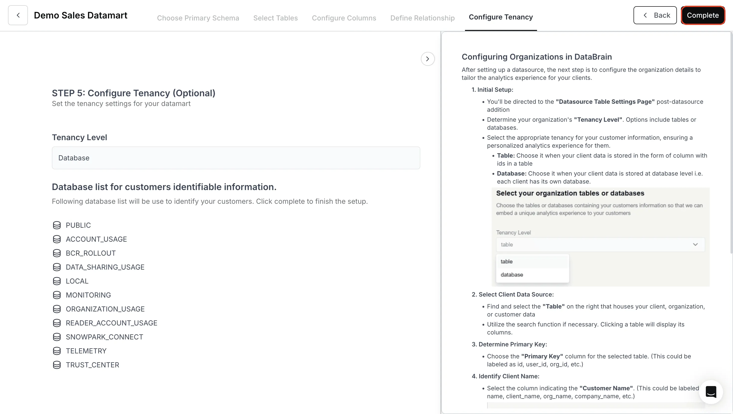 Configure Tenancy