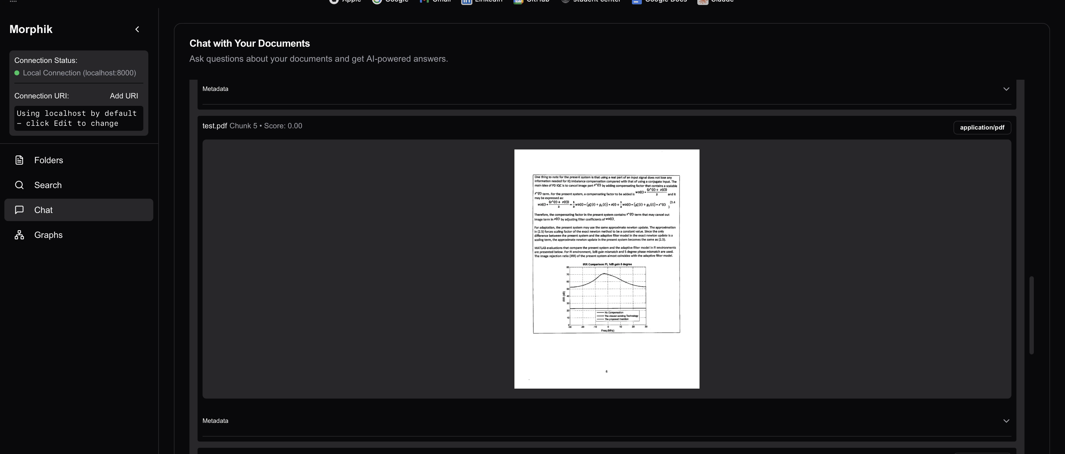 Context visualization showing the complete retrieved section