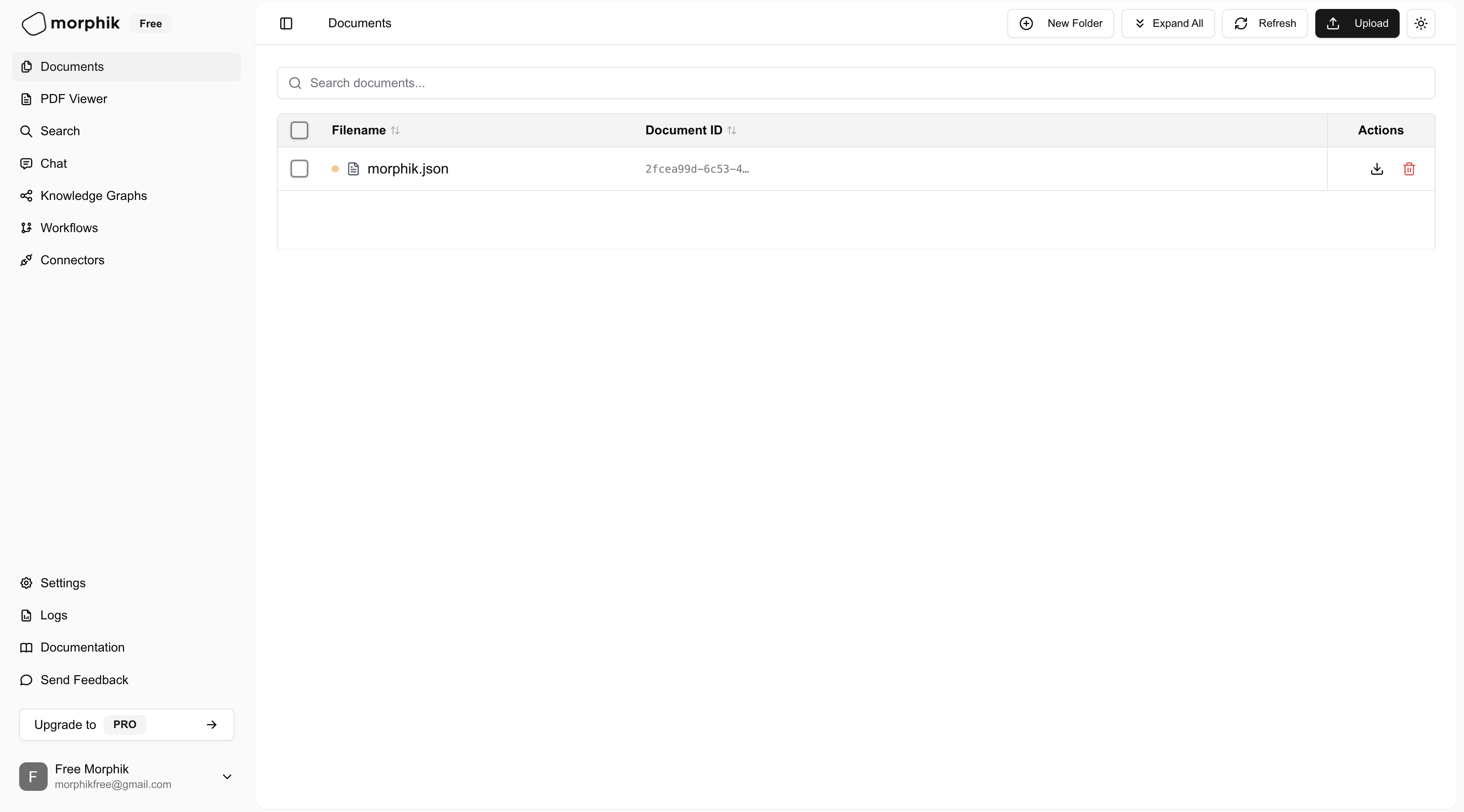 Morphik Application Interface