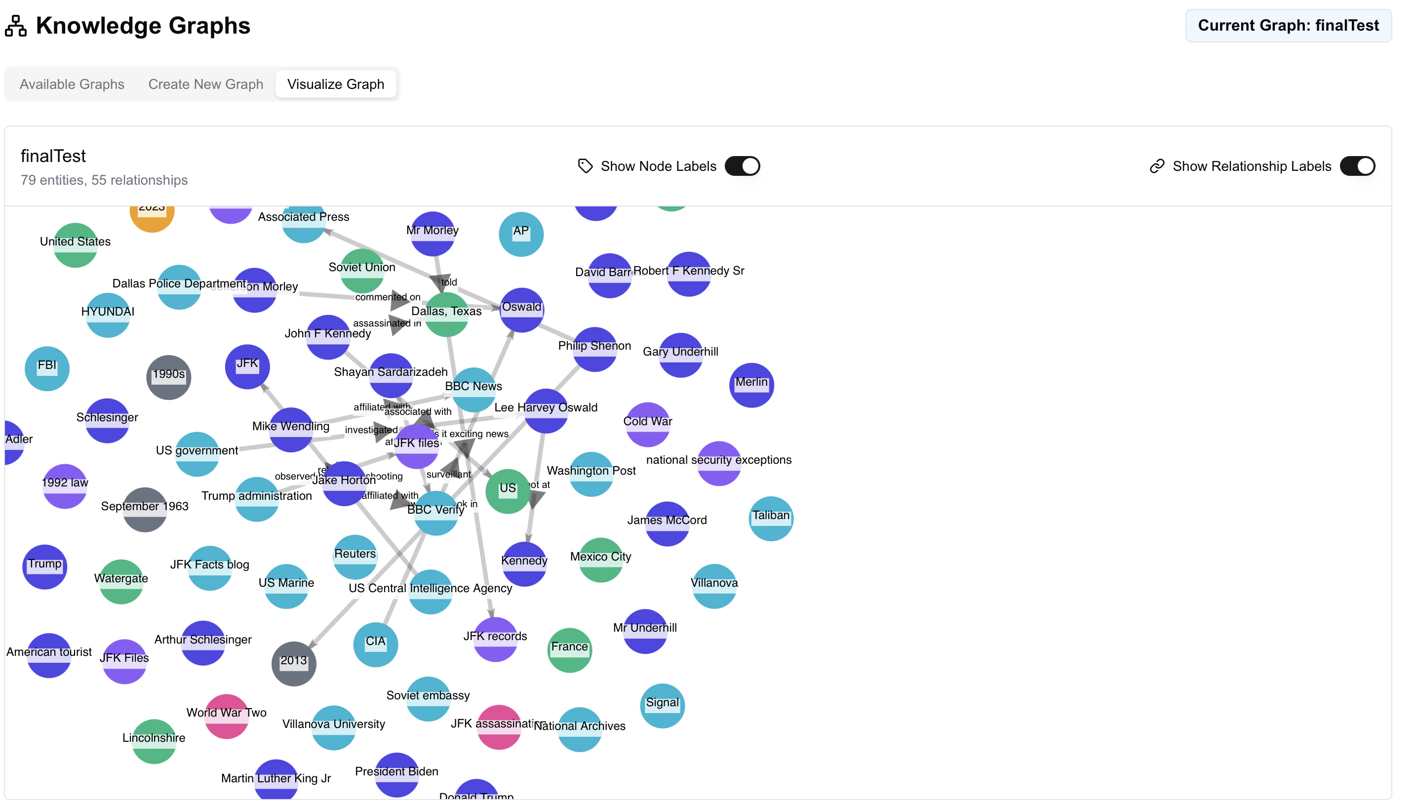 Morphik UI knowledge graph