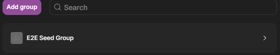Dataerai Groups panel in Settings