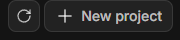 Dataerai New project button on the home view