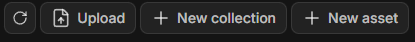 Dataerai project toolbar with the Upload action