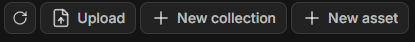 Dataerai project toolbar with the Upload action