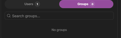 Dataerai permissions dialog Groups tab for granting access to a group