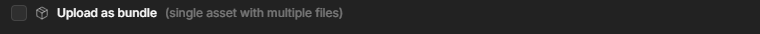 Dataerai upload 'Upload as bundle' toggle