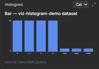 Dataerai category counts chart derived from column statistics