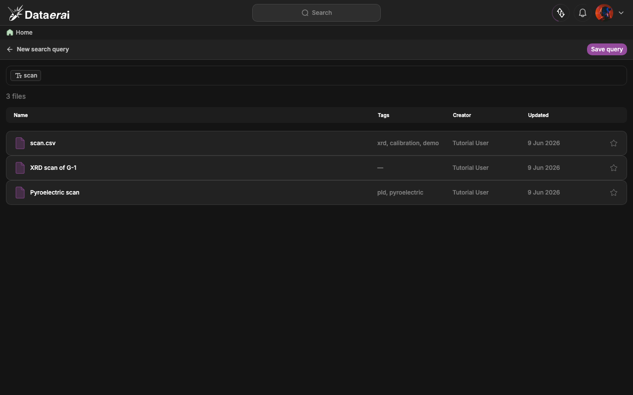 The /search results page after running a keyword query