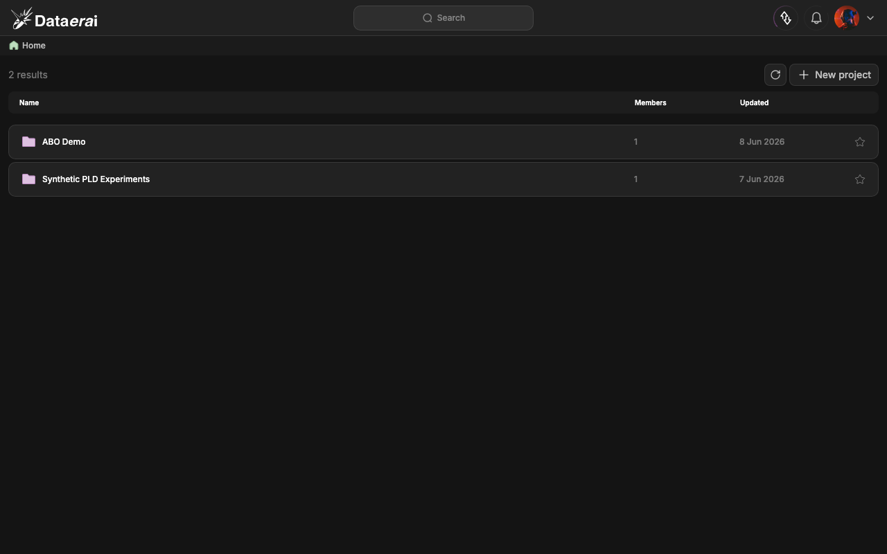 Your data in the Dataerai workspace