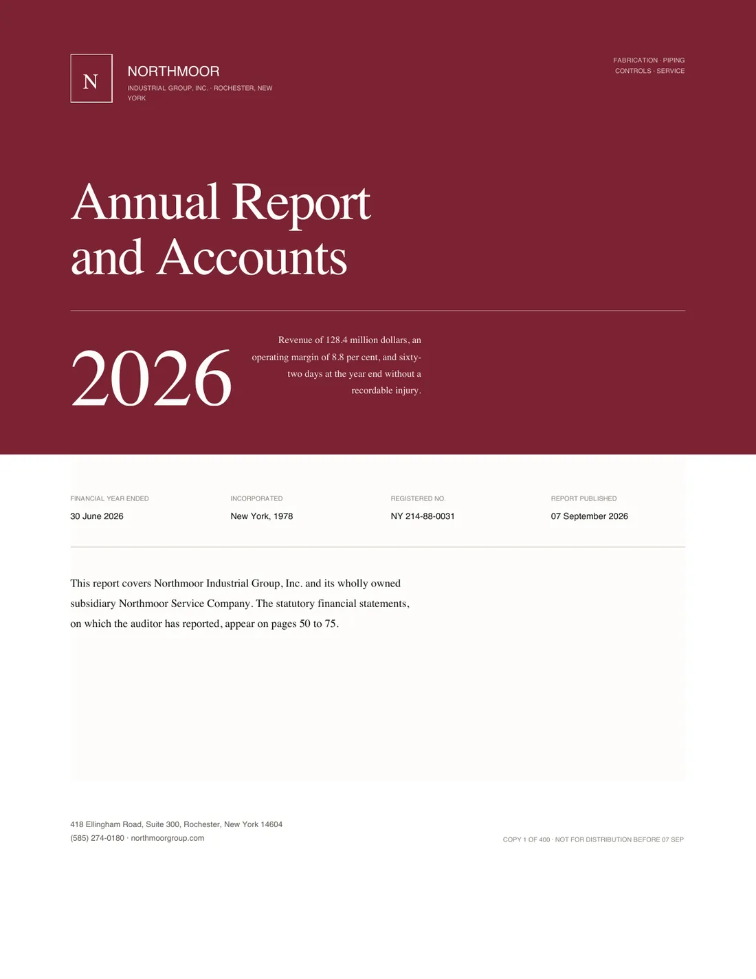 Annual Report, page 1
