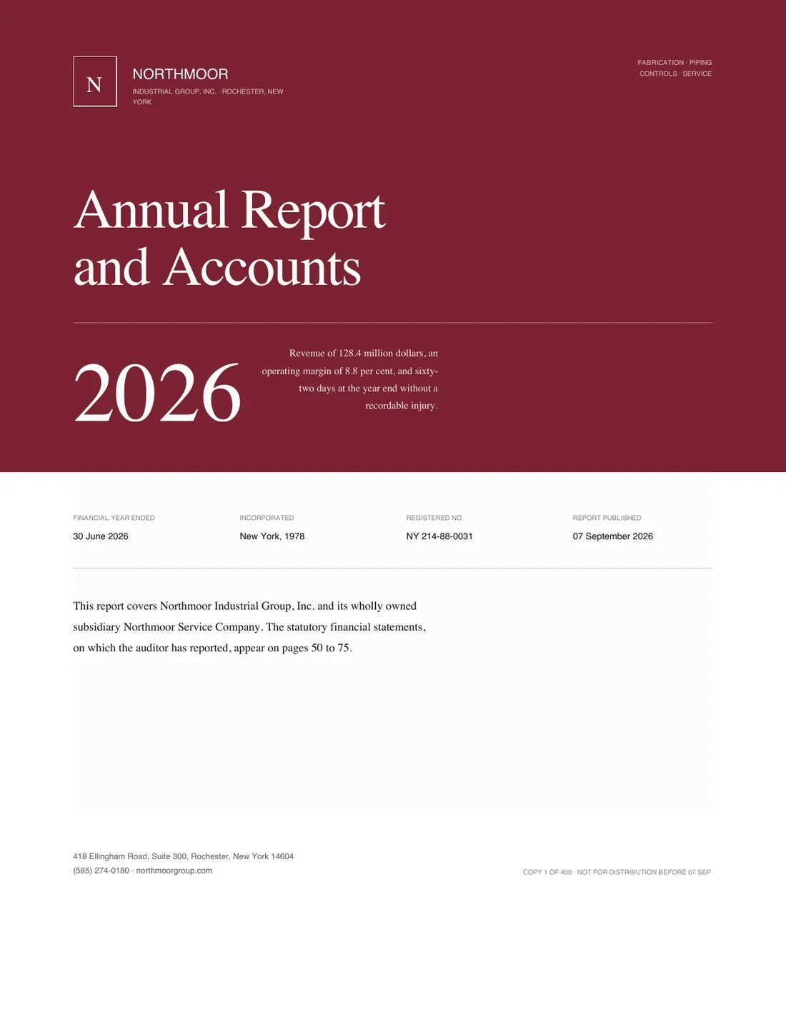 Annual Report, page 1