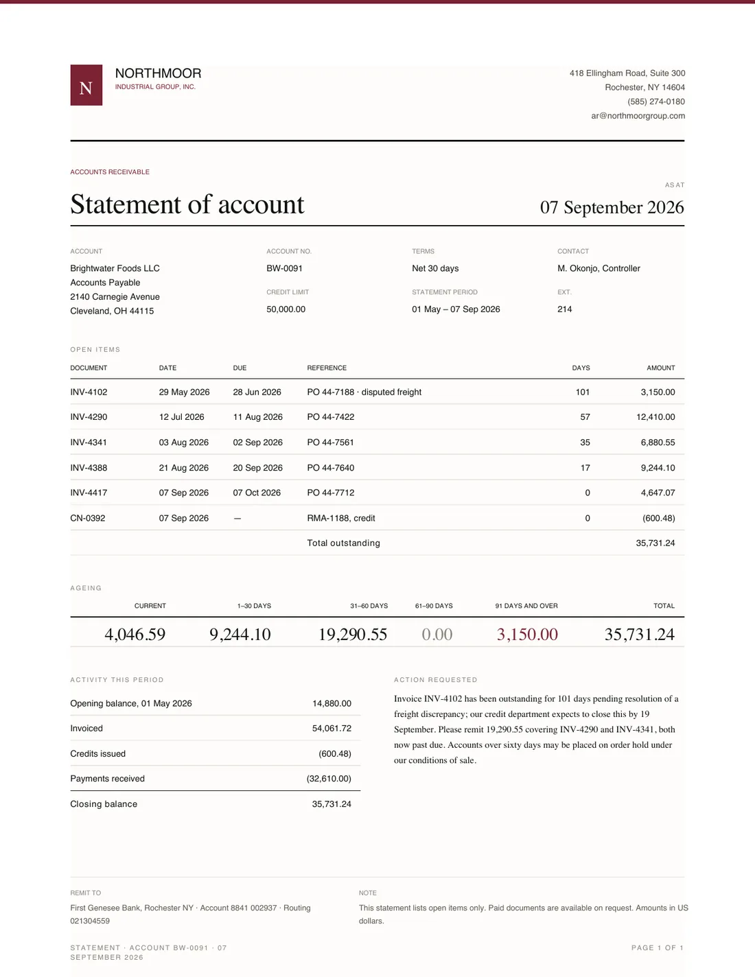 Statement, page 1
