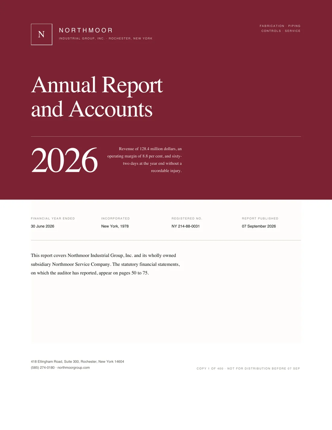 Annual Report, page 1