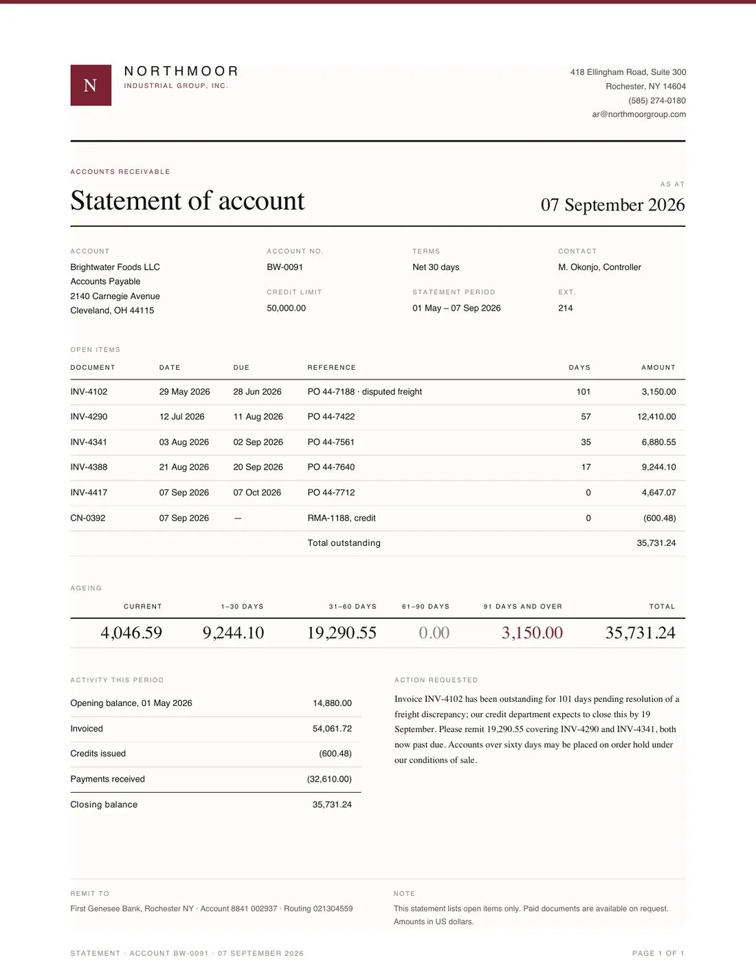 Statement, page 1