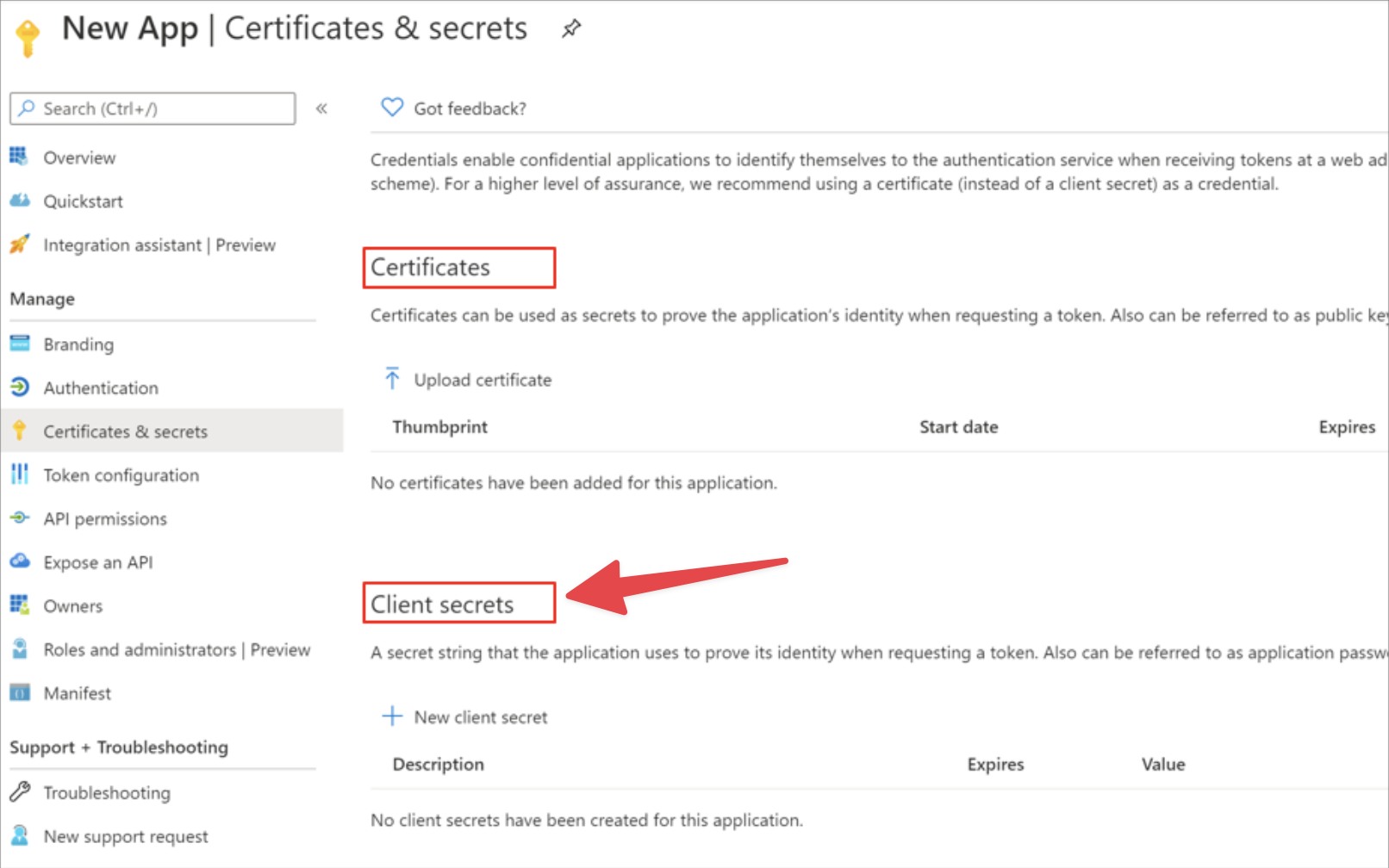Use client secret