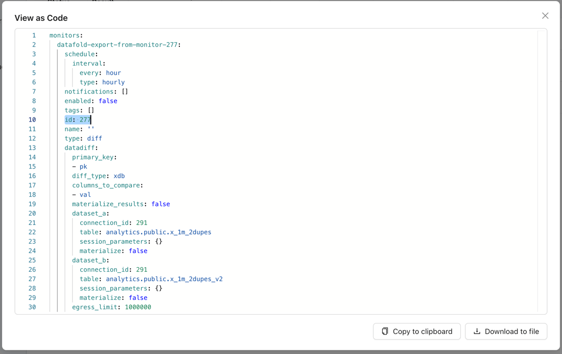 Code Advisor Monitor Code Monitors as Code - Datafold