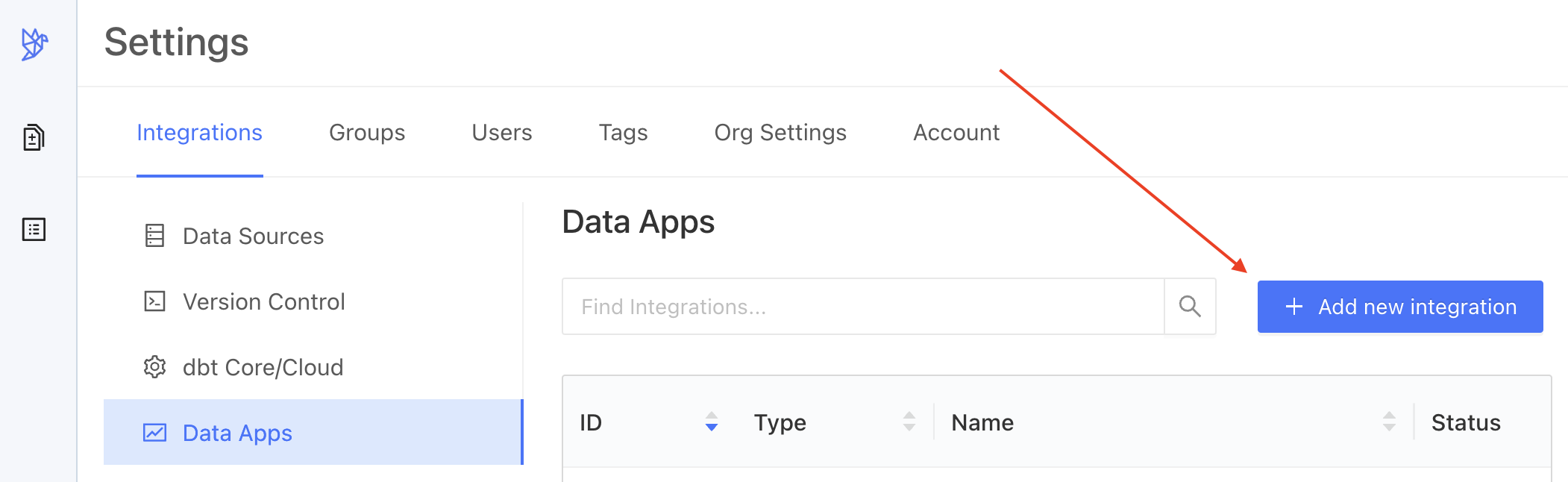 Add New Integration