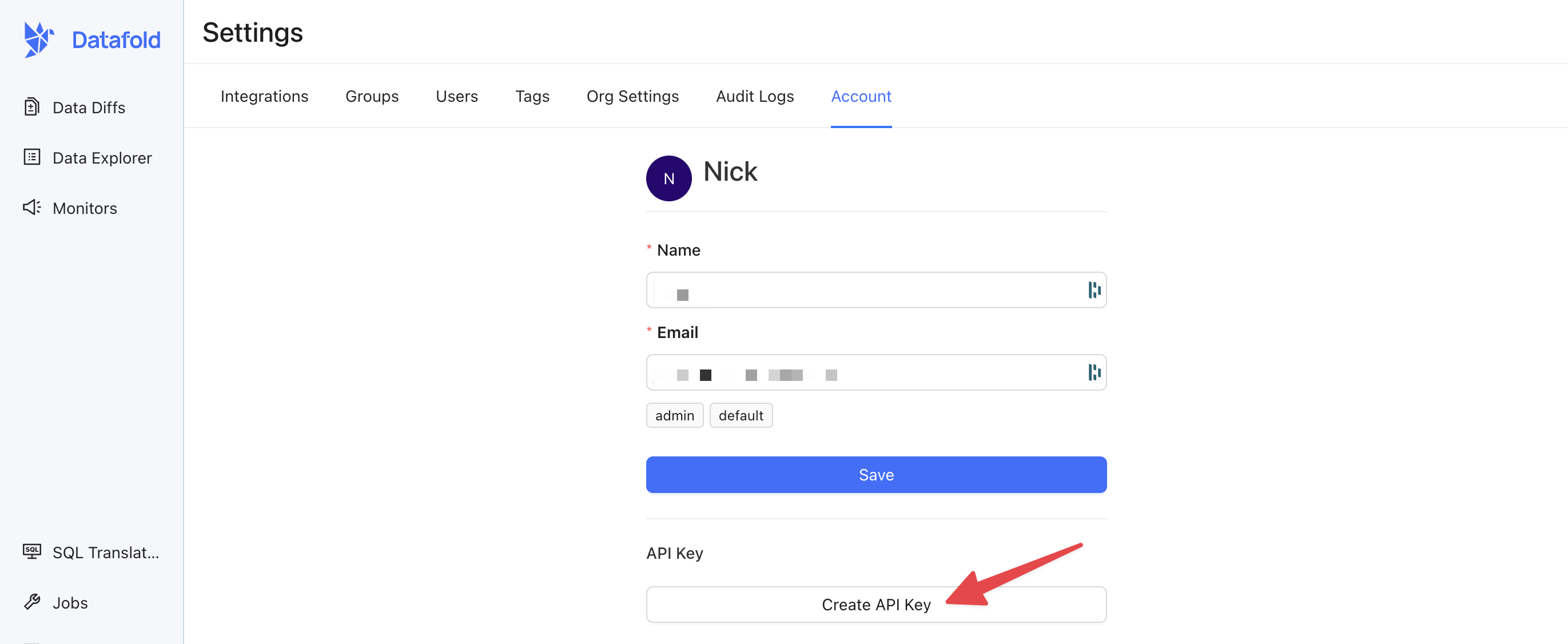 Create an API key